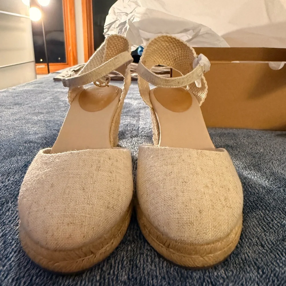 J. Crew Factory Ankle-strap espadrille wedges Size 10 - Picture 12 of 17